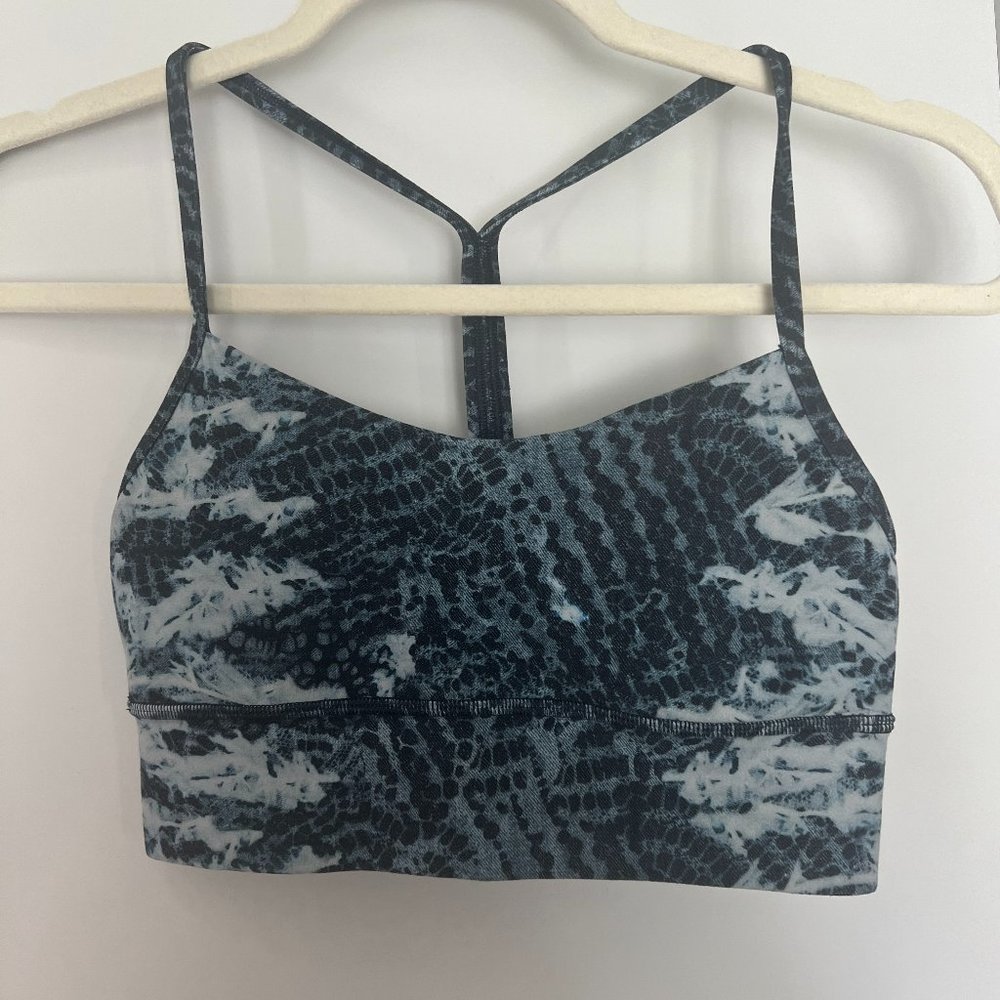 Lululemon Flow Y Bra Long Line Indigo Lace